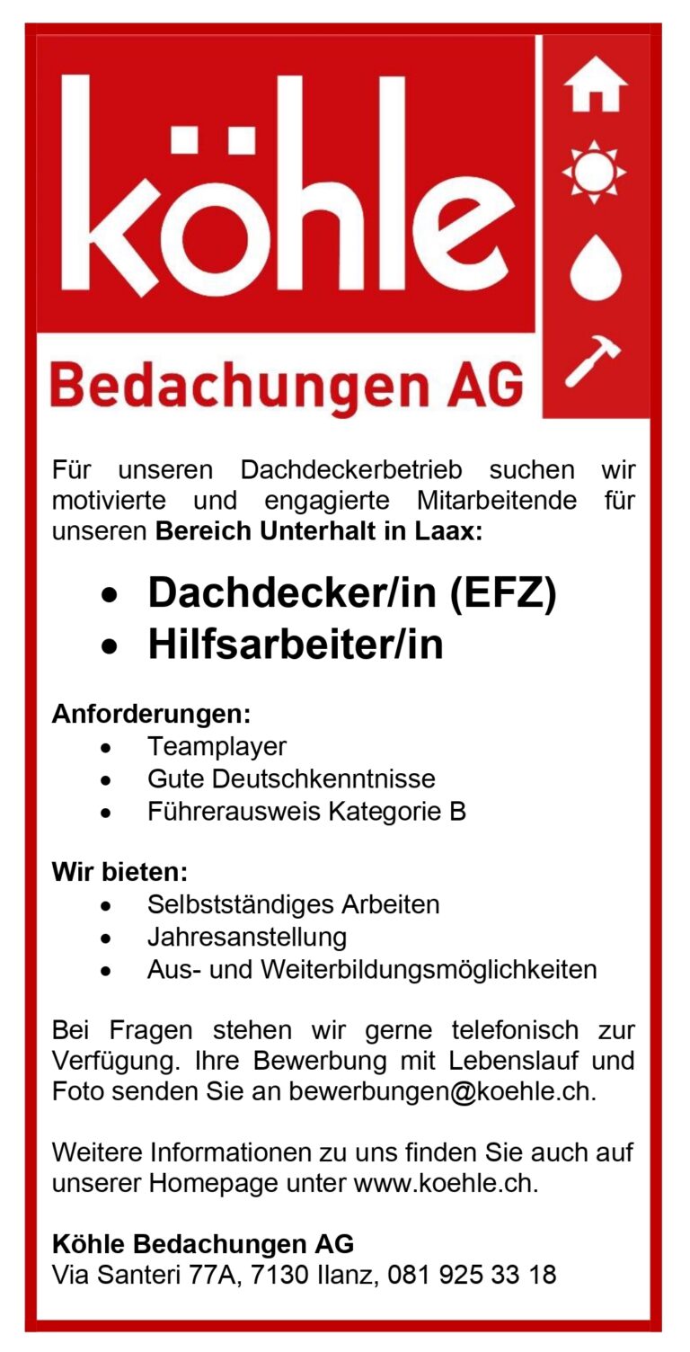 Dachdecker Hilfsdachdecker